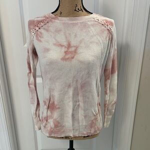 American Eagle Outfitters Pink Tie-Dye Sweater